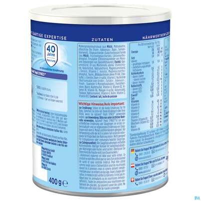 Sie sehen eine Packung Aptamil Spezialnahrung Pepti Syneo 400g, Produktbild: 05 Aptamil Spezialnahrung Pepti Syneo 400g, A-Nr.: 5133711 - 05