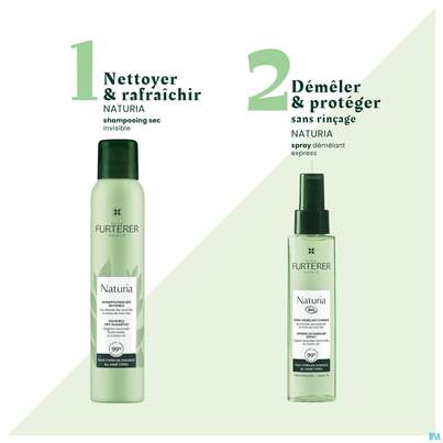 Sie sehen eine Packung Shampoon Furterer Trockenshampoon Naturia Unsichtbar 200ml, Produktbild: 08 Shampoon Furterer Trockenshampoon Naturia Unsichtbar 200ml, A-Nr.: 5745986 - 08