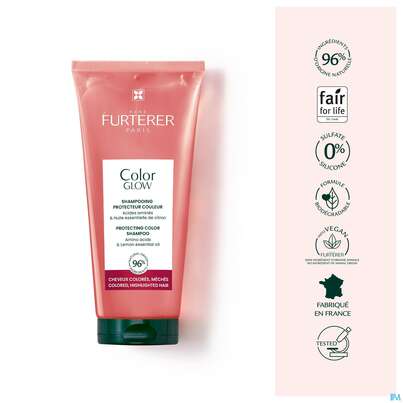 Sie sehen eine Packung Shampoon Furterer/color Glow Farbschutz Coloriertes Gestraehntes Haar 200ml, Produktbild: 12 Shampoon Furterer/color Glow Farbschutz Coloriertes Gestraehntes Haar 200ml, A-Nr.: 5830769 - 12