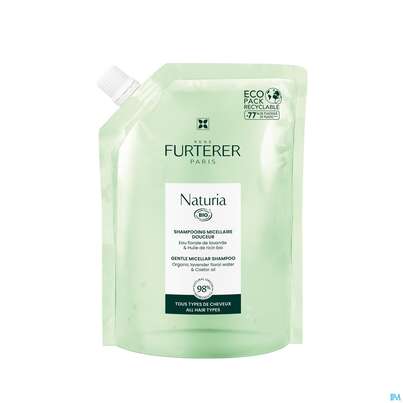 Sie sehen eine Packung Shampoon Furterer/naturia Sanftes Mizellen-shampoo Nf 400ml, Produktbild: 03 Shampoon Furterer/naturia Sanftes Mizellen-shampoo Nf 400ml, A-Nr.: 5692971 - 03