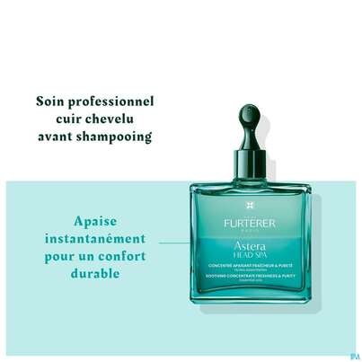Sie sehen eine Packung Furterer Astera Head Spa Beruhigendes Konzentrat 50ml, Produktbild: 11 Furterer Astera Head Spa Beruhigendes Konzentrat 50ml, A-Nr.: 5778307 - 11