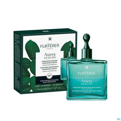 Sie sehen eine Packung Furterer Astera Head Spa Beruhigendes Konzentrat 50ml, Produktbild: 14 Furterer Astera Head Spa Beruhigendes Konzentrat 50ml, A-Nr.: 5778307 - 14