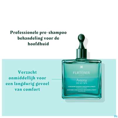 Sie sehen eine Packung Furterer Astera Head Spa Beruhigendes Konzentrat 50ml, Produktbild: 19 Furterer Astera Head Spa Beruhigendes Konzentrat 50ml, A-Nr.: 5778307 - 19