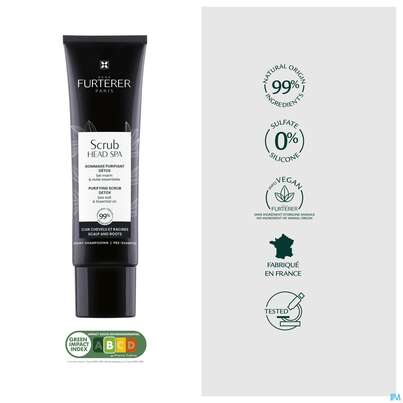 Sie sehen eine Packung Furterer Scrub Head Spa Detox-peeling Klaerend 150ml, Produktbild: 09 Furterer Scrub Head Spa Detox-peeling Klaerend 150ml, A-Nr.: 5778394 - 09