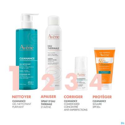 Sie sehen eine Packung Avene Cleanance Reinigungsgel 400ml, Produktbild: 09 Avene Cleanance Reinigungsgel 400ml, A-Nr.: 5379122 - 09