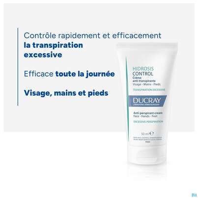 Sie sehen eine Packung Ducray Hidrosis Control Fuss-hand +gesicht Creme Anti-transpirant Neu 50ml, Produktbild: 13 Ducray Hidrosis Control Fuss-hand +gesicht Creme Anti-transpirant Neu 50ml, A-Nr.: 5724180 - 13