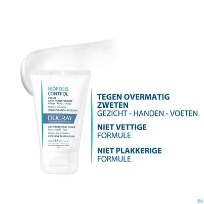 Sie sehen eine Packung Ducray Hidrosis Control Fuss-hand +gesicht Creme Anti-transpirant Neu 50ml, Produktbild: 17 Ducray Hidrosis Control Fuss-hand +gesicht Creme Anti-transpirant Neu 50ml, A-Nr.: 5724180 - 17