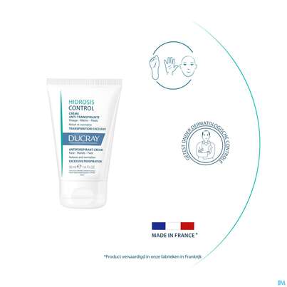 Sie sehen eine Packung Ducray Hidrosis Control Fuss-hand +gesicht Creme Anti-transpirant Neu 50ml, Produktbild: 18 Ducray Hidrosis Control Fuss-hand +gesicht Creme Anti-transpirant Neu 50ml, A-Nr.: 5724180 - 18