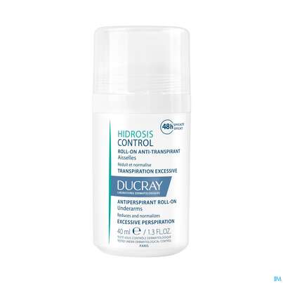 Sie sehen eine Packung Ducray Hidrosis Control Schweißhemmender Roll-on – Achseln 40ml, Produktbild: 02 Ducray Hidrosis Control Schweißhemmender Roll-on – Achseln 40ml, A-Nr.: 4835090 - 02