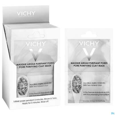Sie sehen eine Packung Vichy Purete Thermale Maske/duo-sachet Porenverfeinernd 12ml, Produktbild: 08 Vichy Purete Thermale Maske/duo-sachet Porenverfeinernd 12ml, A-Nr.: 4491816 - 08
