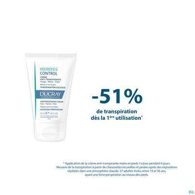 Ducray Hidrosis Control Hidrosis Control Creme Für Gesicht, Hände Und Füße 50ml, A-Nr.: 5607362 - 12