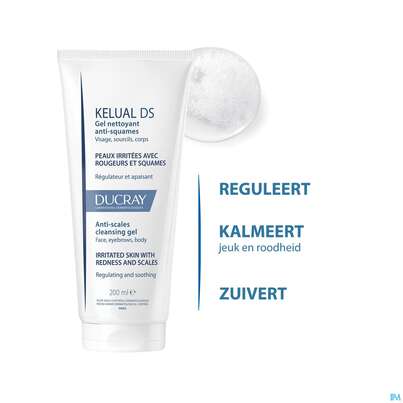 Sie sehen eine Packung Ducray Kelual Ds Reinigungsgel Neu 200ml, Produktbild: 15 Ducray Kelual Ds Reinigungsgel Neu 200ml, A-Nr.: 5862261 - 15