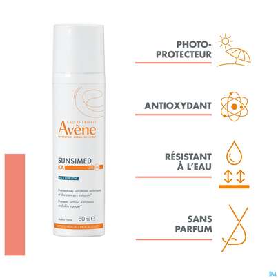 Sie sehen eine Packung Sonnenprodukte Avene Sunsimed/medizinprodukt Ka 80ml, Produktbild: 08 Sonnenprodukte Avene Sunsimed/medizinprodukt Ka 80ml, A-Nr.: 5826383 - 08
