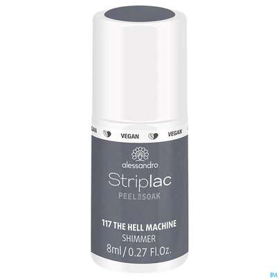 Sie sehen eine Packung Alessandro Striplac Hell Machine 8ml, Produktbild: 02 Alessandro Striplac Hell Machine 8ml, A-Nr.: 5191128 - 02