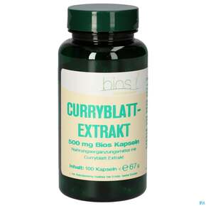 Bios Curryblattextrakt 500mg 100 Kapseln, A-Nr.: 4334057 - 01