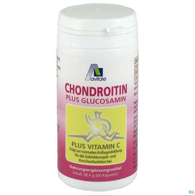 Sie sehen eine Packung Chondroitin Glucosamin Kapseln Avi 60st, Produktbild: 01 Chondroitin Glucosamin Kapseln Avi 60st, A-Nr.: 3831339 - 01