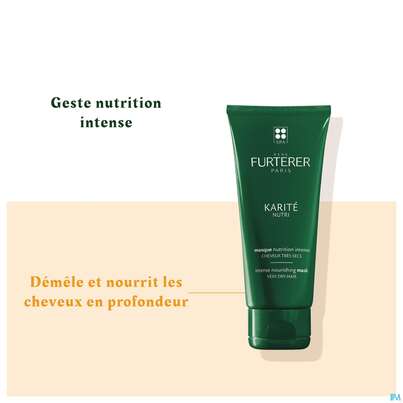 Sie sehen eine Packung Furterer Shea-butter Nutri Intensiv-nährende Haarmaske 100ml, Produktbild: 08 Furterer Shea-butter Nutri Intensiv-nährende Haarmaske 100ml, A-Nr.: 5439640 - 08