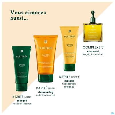 Sie sehen eine Packung Furterer Shea-butter Nutri Intensiv-nährende Haartagescreme 100ml, Produktbild: 06 Furterer Shea-butter Nutri Intensiv-nährende Haartagescreme 100ml, A-Nr.: 5439663 - 06