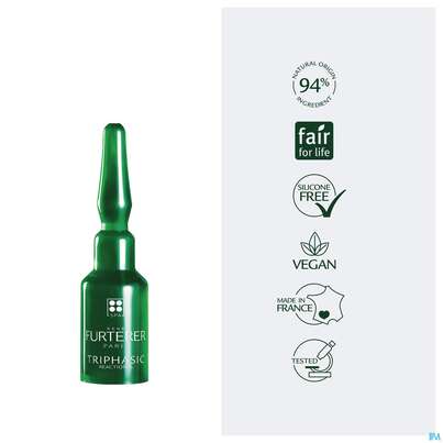 Sie sehen eine Packung Furterer Triphasic Reactional Kur 12 X 5ml, Produktbild: 10 Furterer Triphasic Reactional Kur 12 X 5ml, A-Nr.: 5439539 - 10