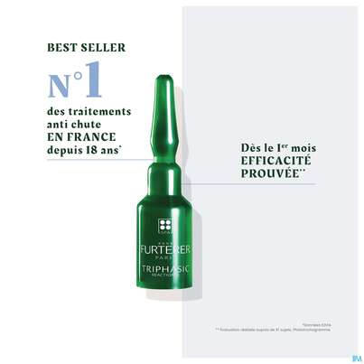 Sie sehen eine Packung Furterer Triphasic Reactional Kur 12 X 5ml, Produktbild: 12 Furterer Triphasic Reactional Kur 12 X 5ml, A-Nr.: 5439539 - 12
