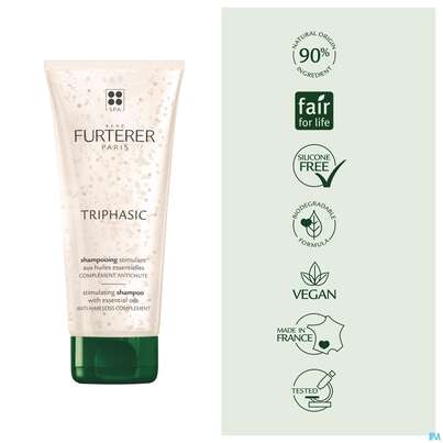 Sie sehen eine Packung Furterer Triphasic Stimulierendes Shampoo 200ml, Produktbild: 13 Furterer Triphasic Stimulierendes Shampoo 200ml, A-Nr.: 5439516 - 13