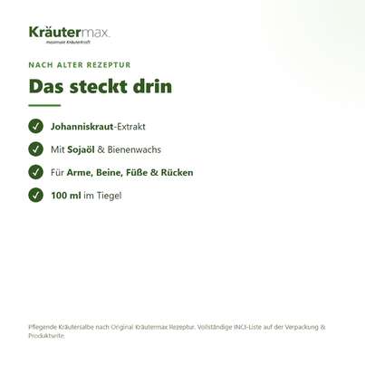 Sie sehen eine Packung Johanniskraut Salbe 100 ml, Produktbild: 03 Johanniskraut Salbe 100 ml, A-Nr.: 4319632 - 03