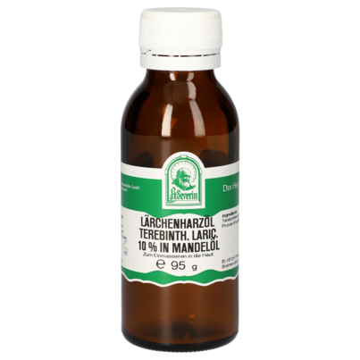 Sie sehen eine Packung LAERCHENHARZOEL 10% IN MANDELOEL 95 G, Produktbild: 01 LAERCHENHARZOEL 10% IN MANDELOEL 95 G, A-Nr.: 4377836 - 01