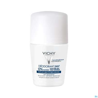 Sie sehen eine Packung Vichy Deo/roll-on Ohne Aluminiumsalze 24h 50ml, Produktbild: 03 Vichy Deo/roll-on Ohne Aluminiumsalze 24h 50ml, A-Nr.: 4305340 - 03