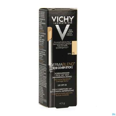 Sie sehen eine Packung Vichy Dermablend Sos Stick 15 4,5g, Produktbild: 01 Vichy Dermablend Sos Stick 15 4,5g, A-Nr.: 4758952 - 01