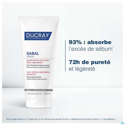 Shampoon Ducray Sabal/argeal Talgabsorbierend 200ml, A-Nr.: 5964412 - 09