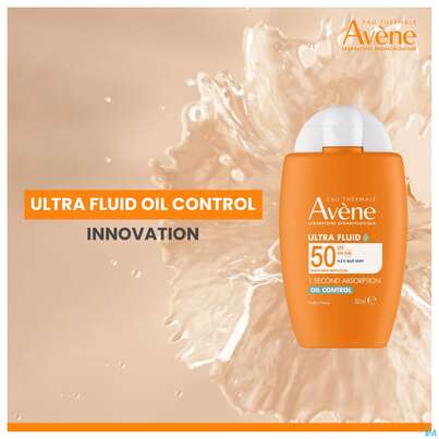 Sie sehen eine Packung Sonnenprodukte Avene Ultra/fluid Oil Control Spf50 50ml, Produktbild: 24 Sonnenprodukte Avene Ultra/fluid Oil Control Spf50 50ml, A-Nr.: 5899152 - 24