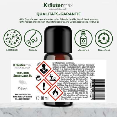 Sie sehen eine Packung Cajeput Öl 10 ml, Produktbild: 06 Cajeput Öl 10 ml, A-Nr.: 4732065 - 06
