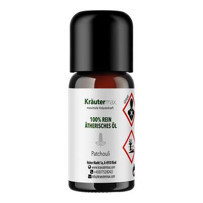 Sie sehen eine Packung Patchouli Öl 10 ml, Produktbild: 01 Patchouli Öl 10 ml, A-Nr.: 4732119 - 01