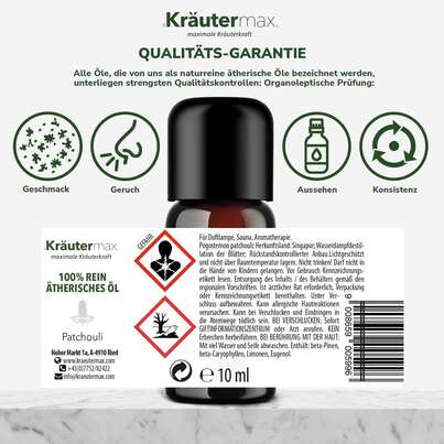Sie sehen eine Packung Patchouli Öl 10 ml, Produktbild: 06 Patchouli Öl 10 ml, A-Nr.: 4732119 - 06