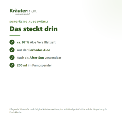 Sie sehen eine Packung Aloe Vera Gel 200 ml, Produktbild: 03 Aloe Vera Gel 200 ml, A-Nr.: 4319572 - 03