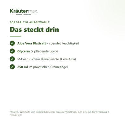 Sie sehen eine Packung Aloe Vera Bodycream 250 ml, Produktbild: 03 Aloe Vera Bodycream 250 ml, A-Nr.: 4319448 - 03