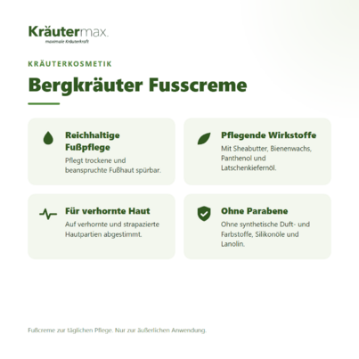 Bergkräuter Fusscreme 100 ml, A-Nr.: 5942221 - 02