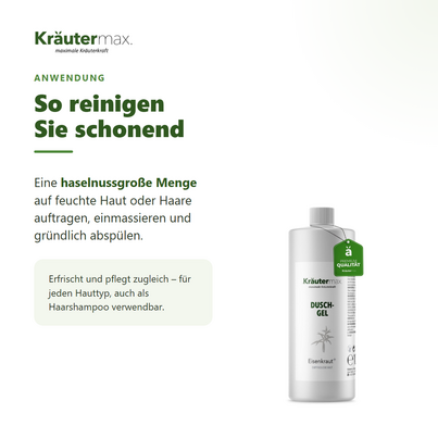 Sie sehen eine Packung Eisenkraut Duschgel 1000 ml, Produktbild: 04 Eisenkraut Duschgel 1000 ml, A-Nr.: 4832714 - 04