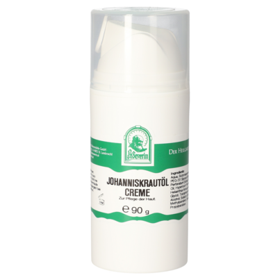 Sie sehen eine Packung JOHANNISKRAUTOEL CREME 90 G, Produktbild: 01 JOHANNISKRAUTOEL CREME 90 G, A-Nr.: 5786212 - 01