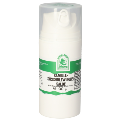 Sie sehen eine Packung KAMILLE-SUESSHOLZWURZEL SALBE 90 G, Produktbild: 01 KAMILLE-SUESSHOLZWURZEL SALBE 90 G, A-Nr.: 5718570 - 01
