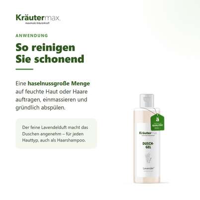 Sie sehen eine Packung Lavendel Duschgel 250 ml, Produktbild: 04 Lavendel Duschgel 250 ml, A-Nr.: 4938648 - 04