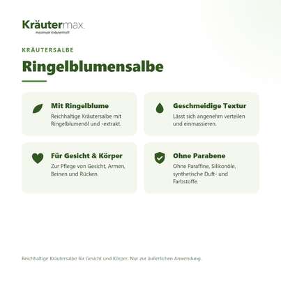 Sie sehen eine Packung Ringelblumensalbe 100 ml, Produktbild: 02 Ringelblumensalbe 100 ml, A-Nr.: 3339147 - 02
