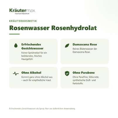 Rosenwasser Rosenhydrolat 100 ml, A-Nr.: 4319046 - 02