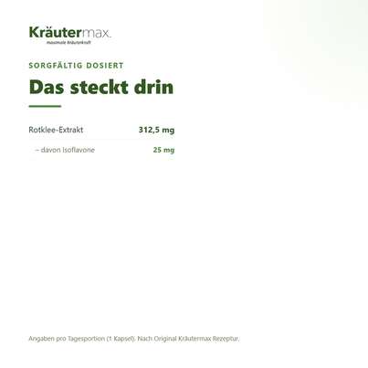 Sie sehen eine Packung Rotklee Kapseln 60 Stück, Produktbild: 03 Rotklee Kapseln 60 Stück, A-Nr.: 4731717 - 03