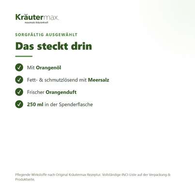 Sie sehen eine Packung Orangen Seife flüssig 250 ml, Produktbild: 03 Orangen Seife flüssig 250 ml, A-Nr.: 4319543 - 03