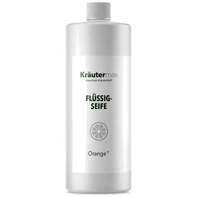 Sie sehen eine Packung Orangen Seife flüssig 1000 ml, Produktbild: 01 Orangen Seife flüssig 1000 ml, A-Nr.: 4832683 - 01