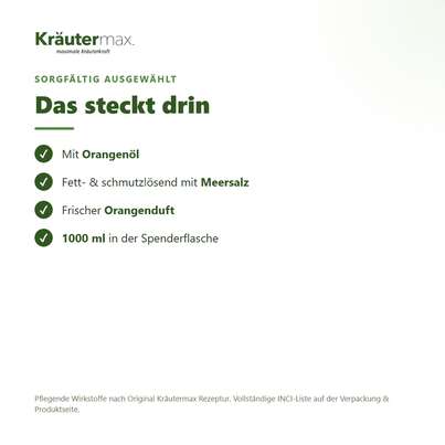 Sie sehen eine Packung Orangen Seife flüssig 1000 ml, Produktbild: 03 Orangen Seife flüssig 1000 ml, A-Nr.: 4832683 - 03