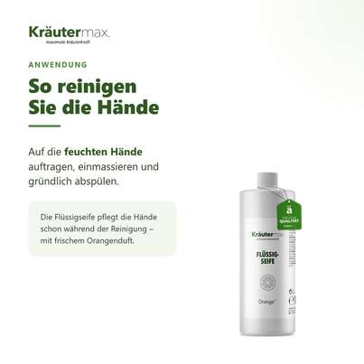 Sie sehen eine Packung Orangen Seife flüssig 1000 ml, Produktbild: 04 Orangen Seife flüssig 1000 ml, A-Nr.: 4832683 - 04