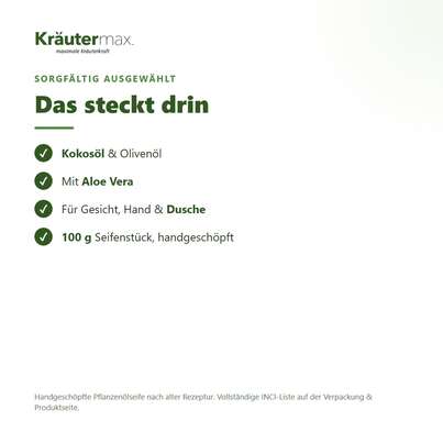 Sie sehen eine Packung Aloe Vera Seife 100 g, Produktbild: 03 Aloe Vera Seife 100 g, A-Nr.: 4320919 - 03