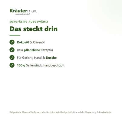 Sie sehen eine Packung Olive Seife 100 g, Produktbild: 03 Olive Seife 100 g, A-Nr.: 4319359 - 03